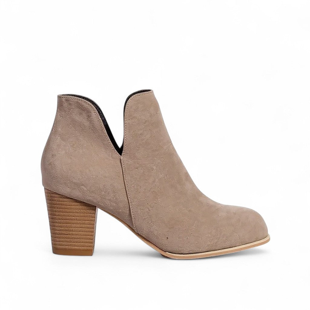 Understated Booties with Side Slit Detail