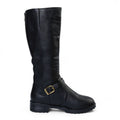 Statement Corvina Riding Boots with Metal Buckle