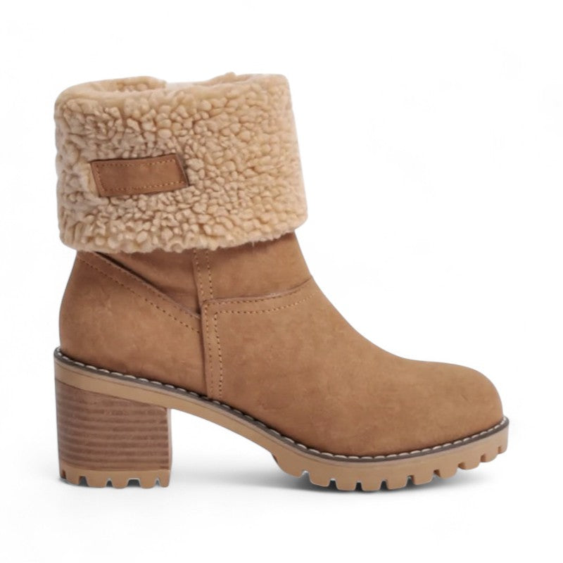 Effortless Round-Toe Shearling-Lined Booties