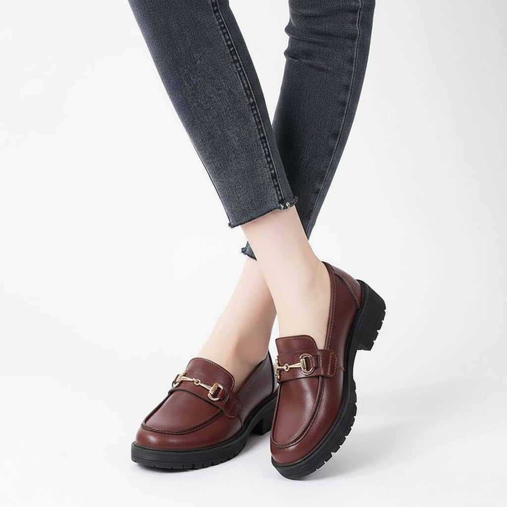 Signature Chunky Sole Loafers with Gold Snaffle