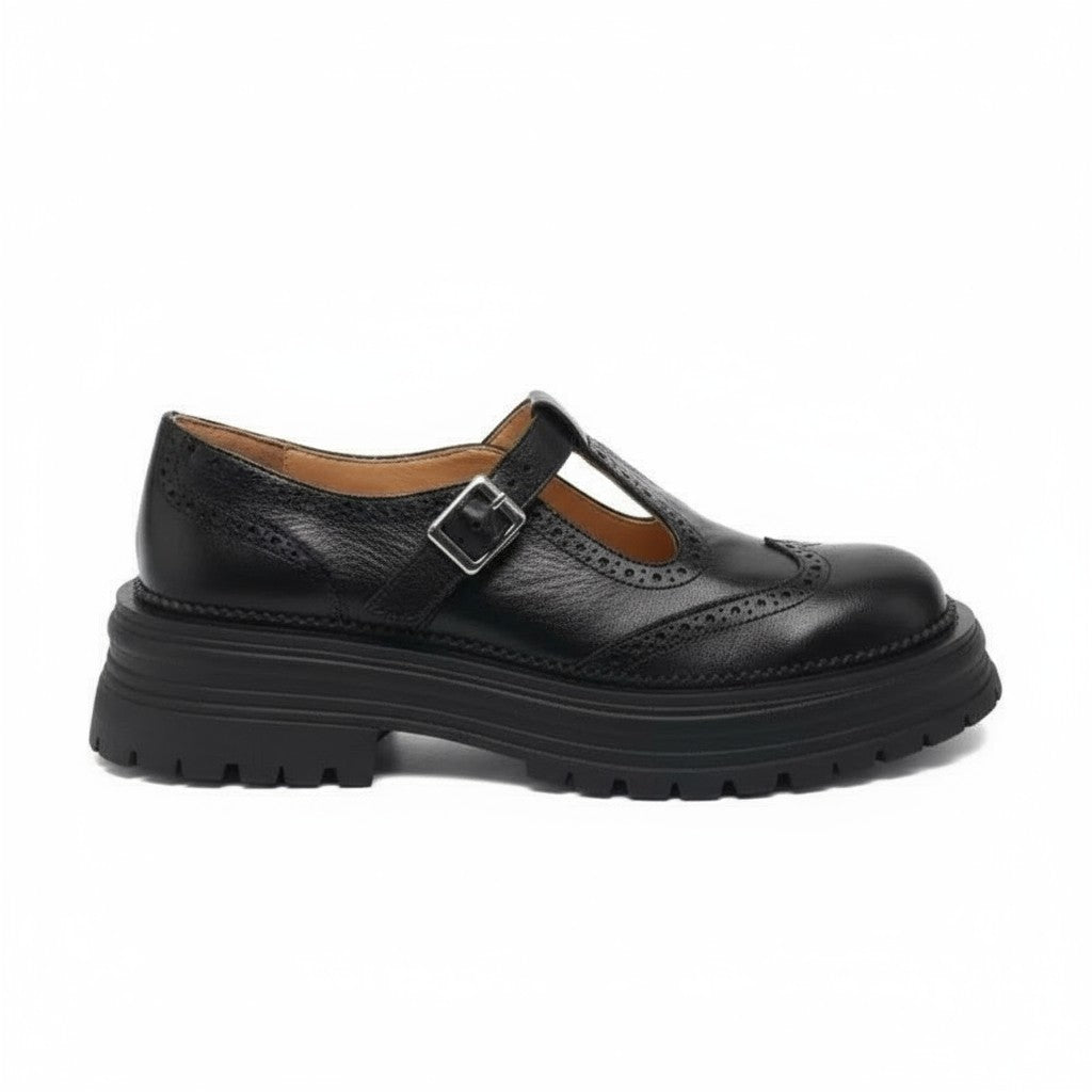 Timeless Vintage Leather Wedge Loafers