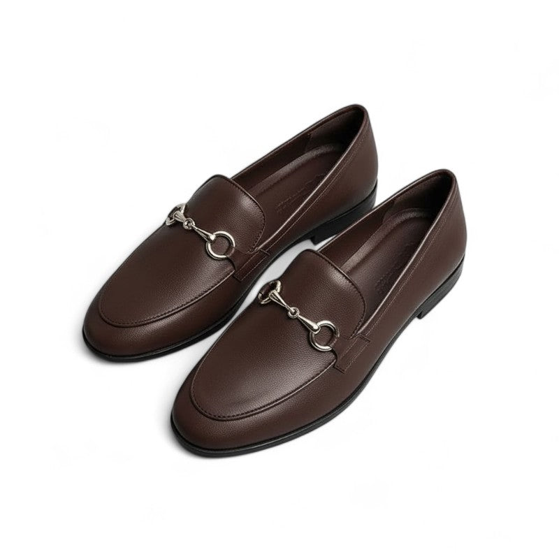 Classic Supple Loafers with Silver Snaffle