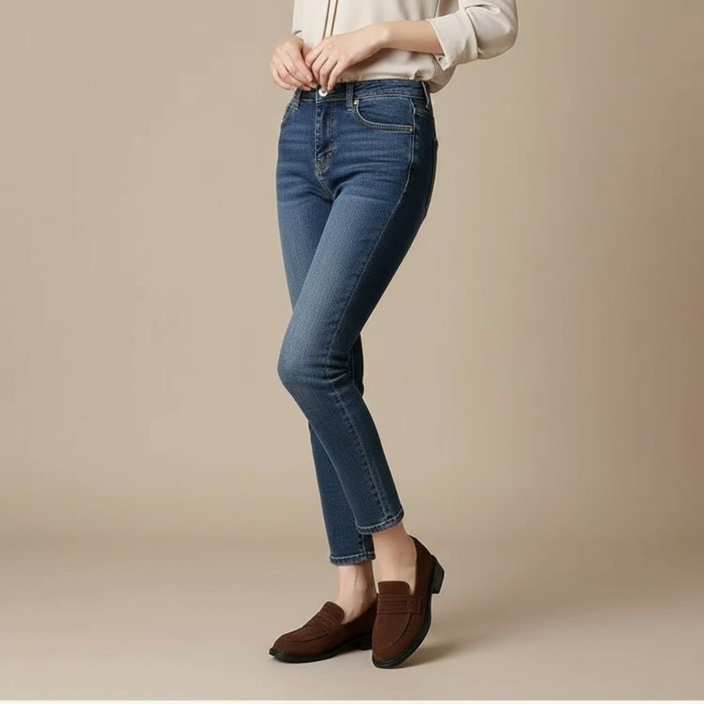 Polished Brown Suede Loafers with Heel