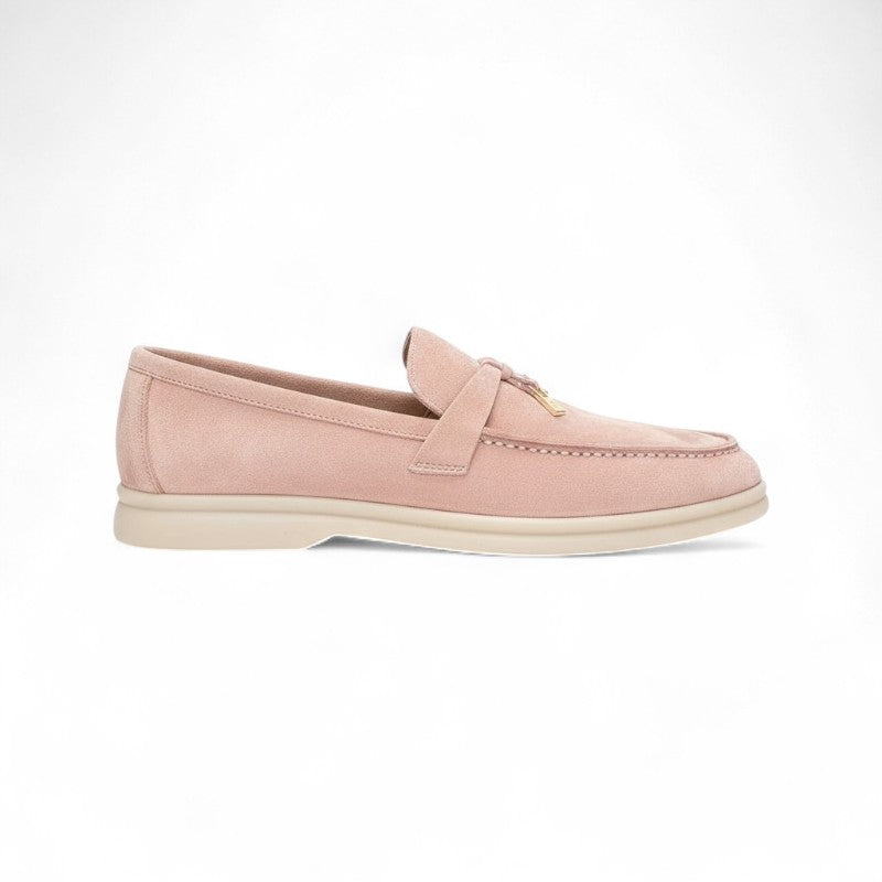 Essential Flat Suede Loafers with Metal Hardware