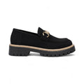Modern Ondine Wedge Loafers with Gold Metallic Detail