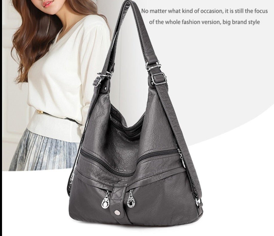 Refined Leather Messenger Bag
