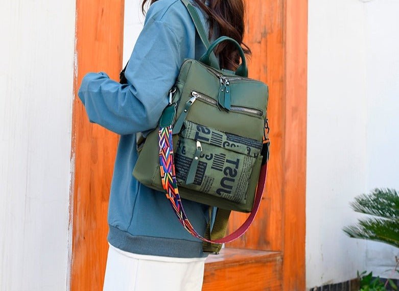Oxford Cloth Backpack with Smart Detail