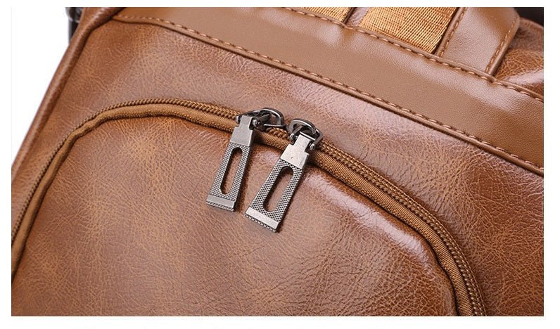 PU Leather Backpack with Essential Detail