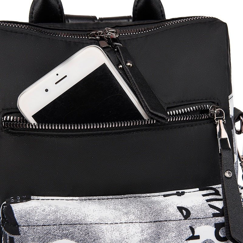Oxford Cloth Backpack with Smart Detail