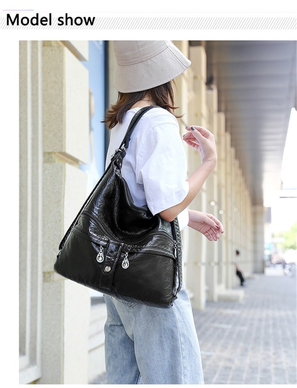 Refined Leather Messenger Bag