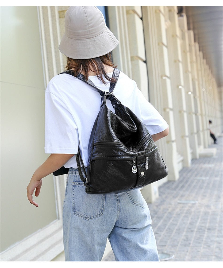 Refined Leather Messenger Bag