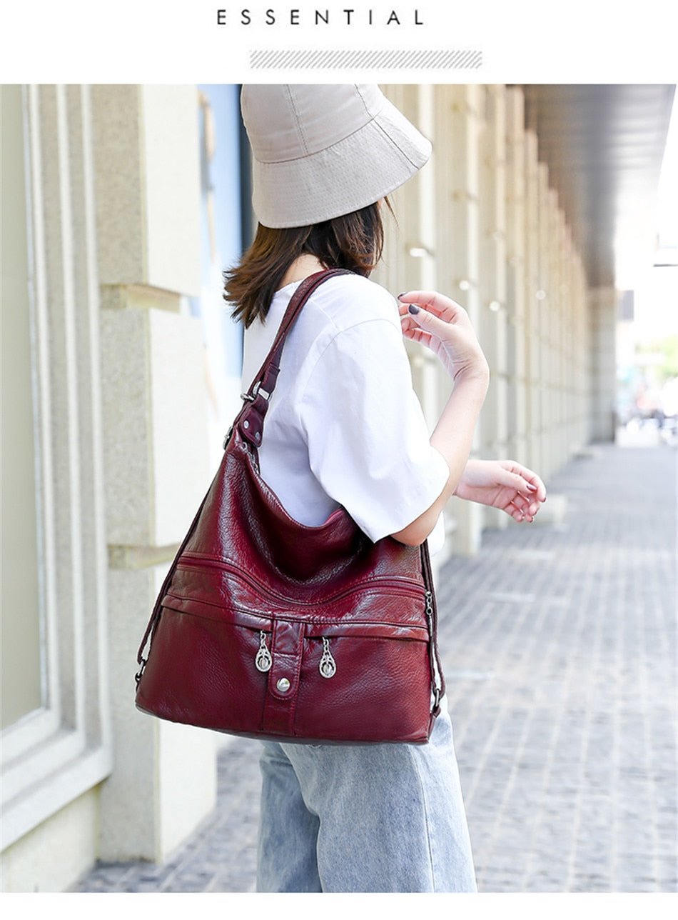 Refined Leather Messenger Bag