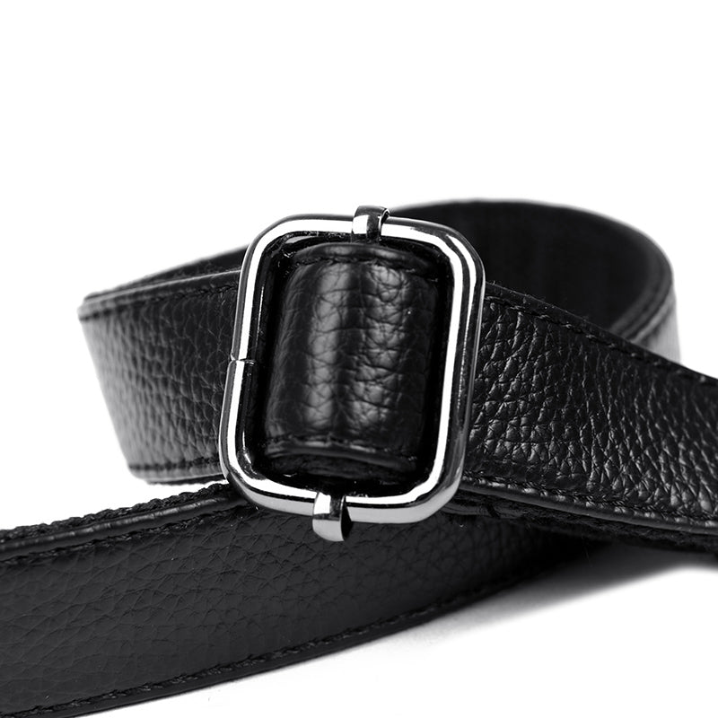 Genuine Leather Bucket Bag with Contemporary Detail