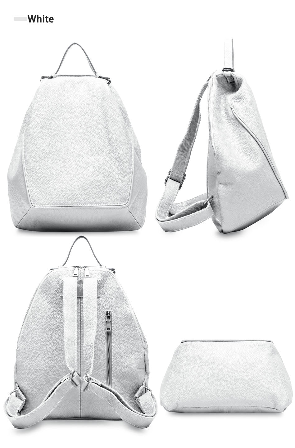 Compact Genuine Leather Backpack