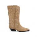 The Everyday Patterned Brown Suede Western Boots