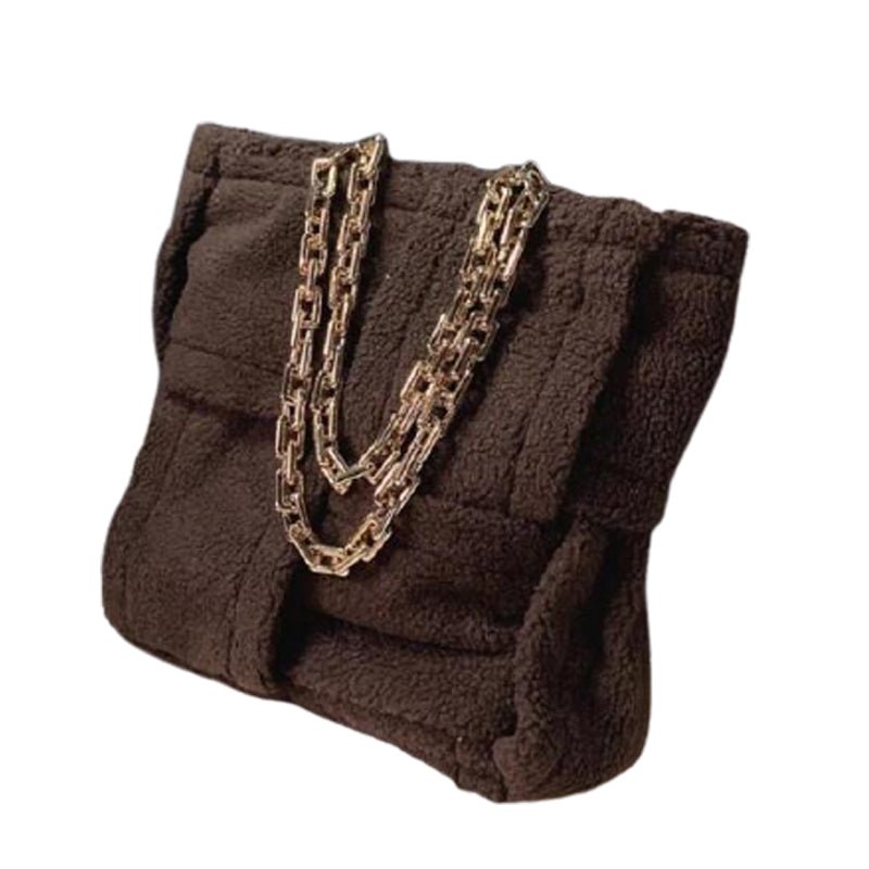 Structured Tote Bag in Faux Fur