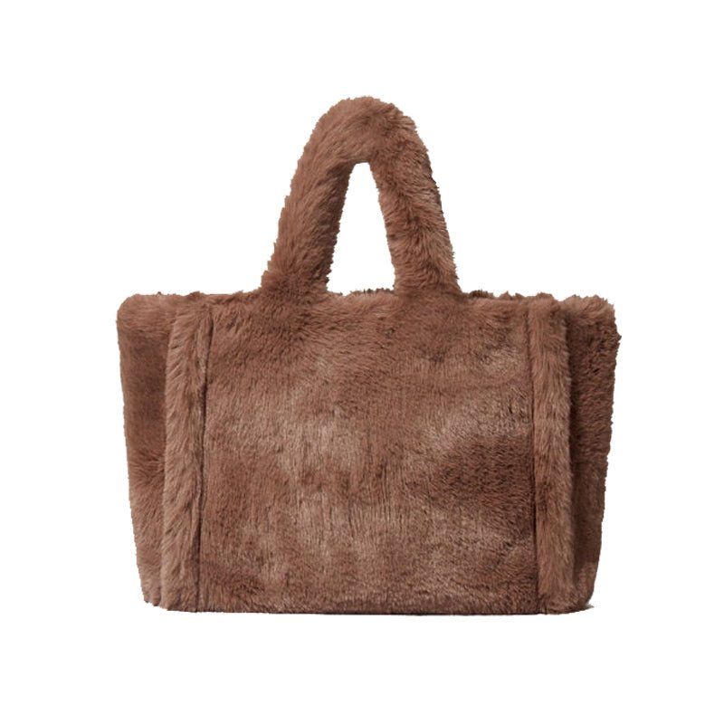 Modern Tote Bag in Faux Fur
