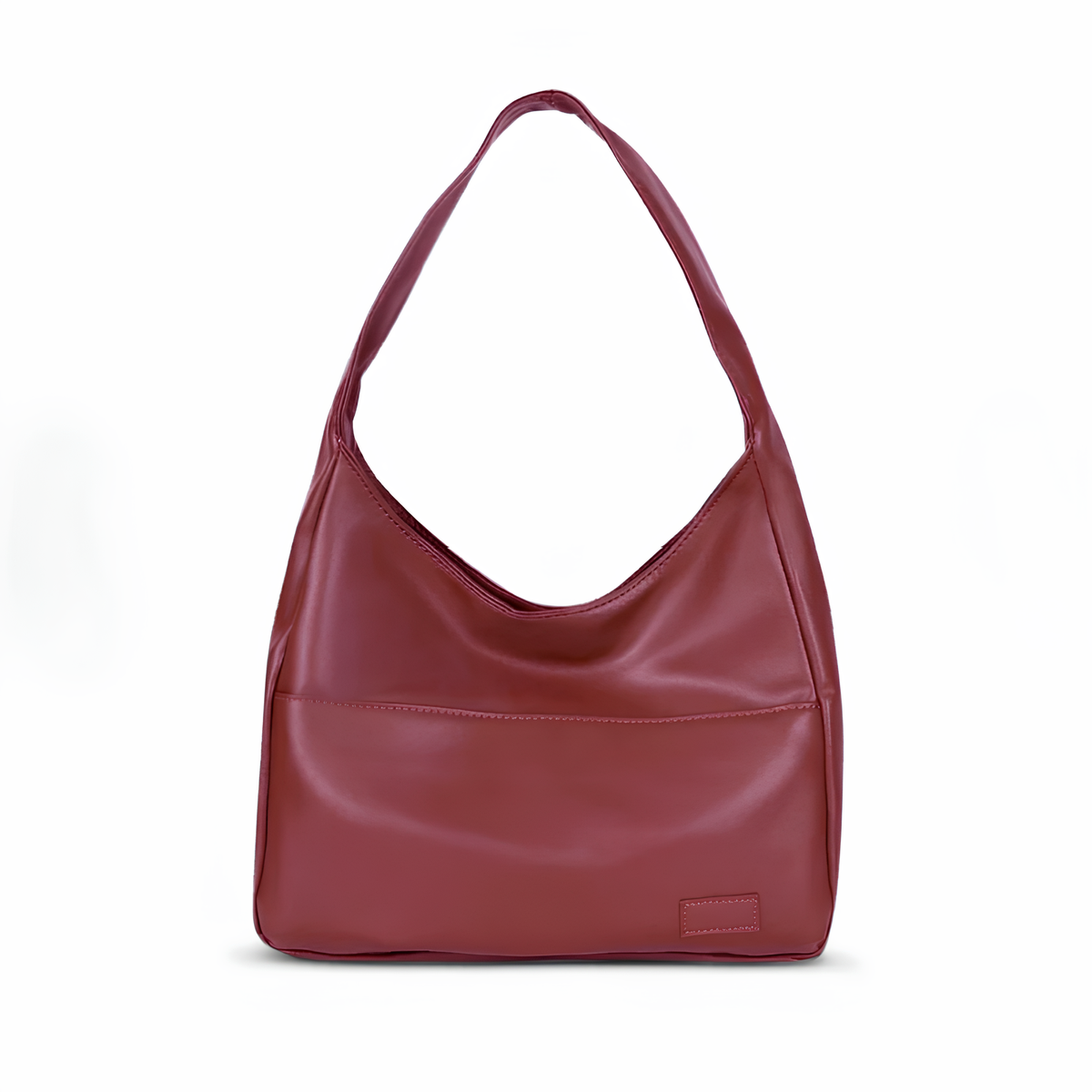 Bold Adele Red Faux Leather Shoulder Bag