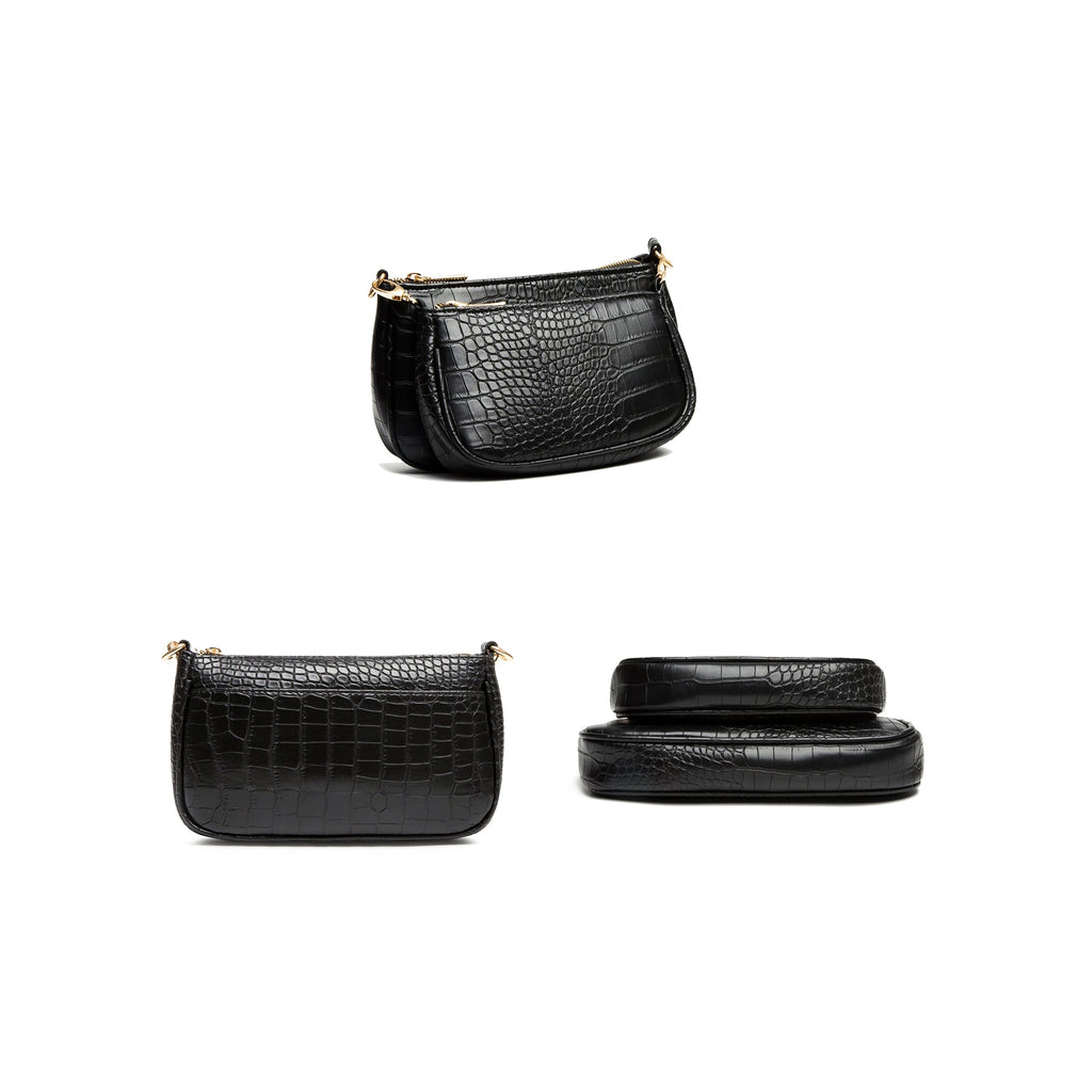 Croc-Effect Crossbody Bag