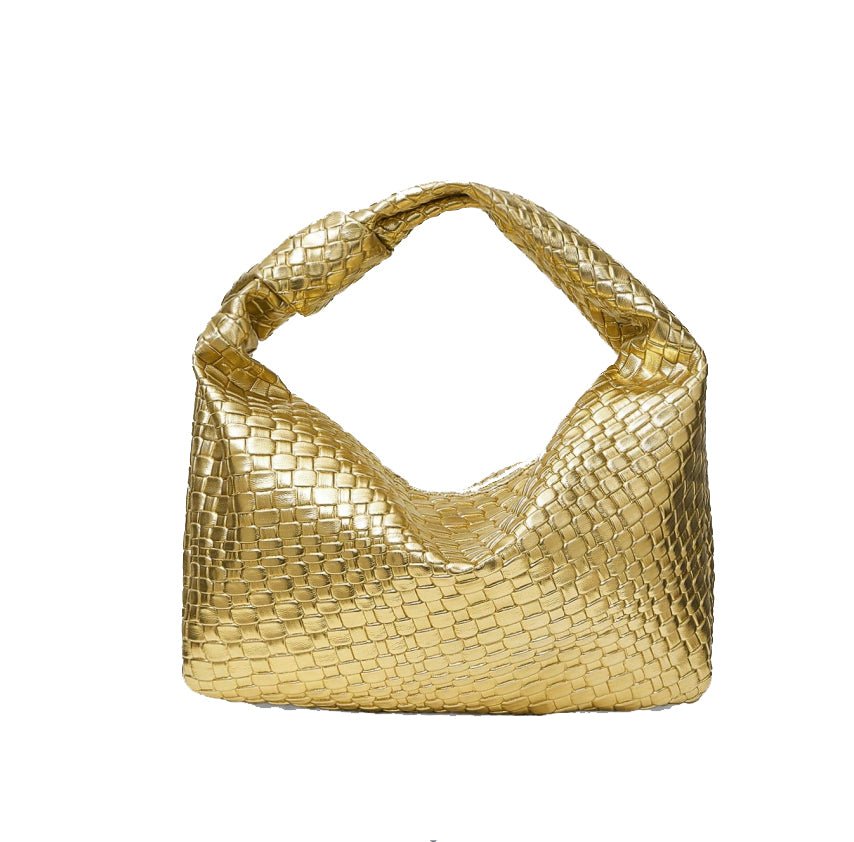Woven PU Leather Handbag
