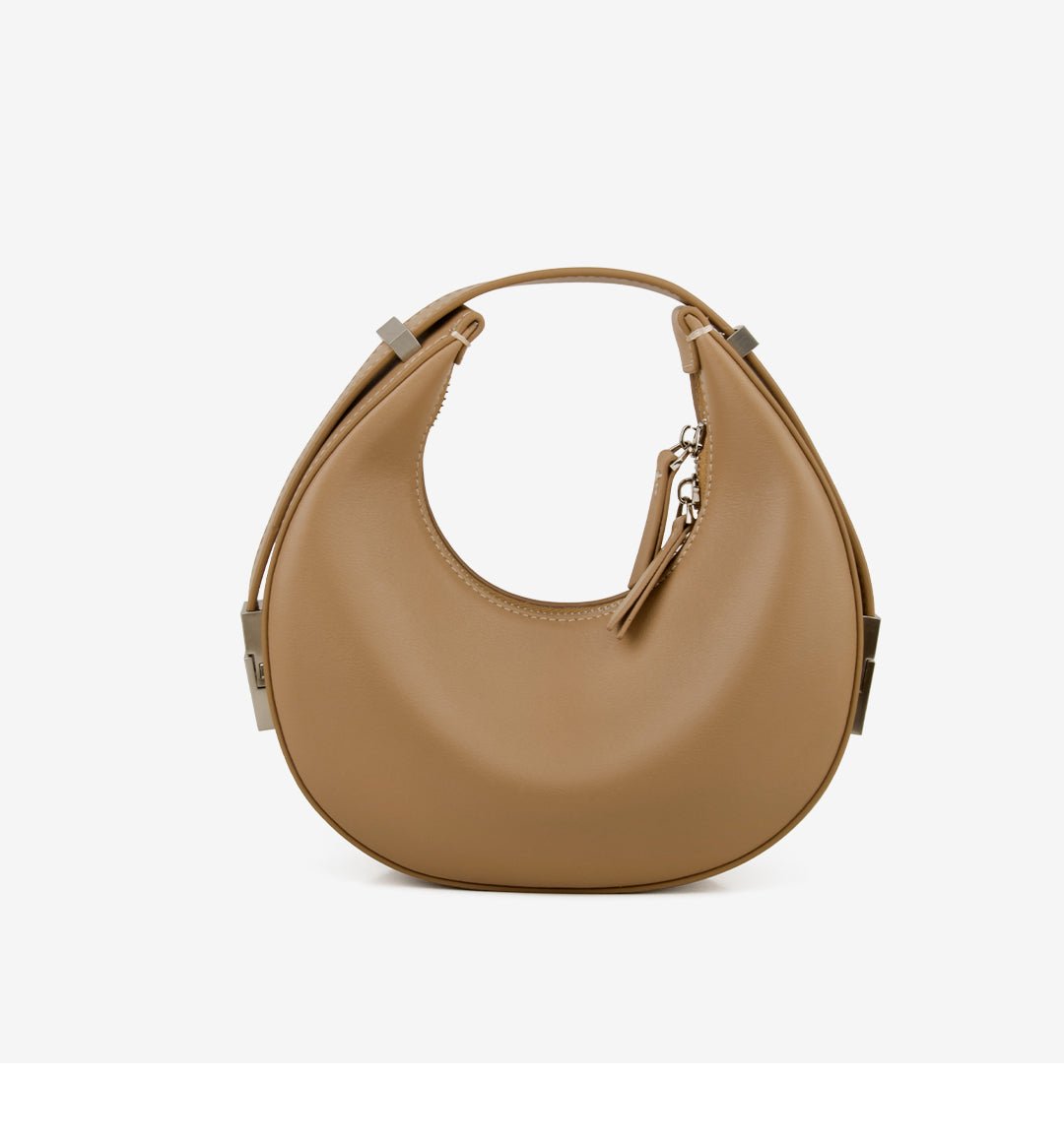 Polished Hobo Bag in Genuine Leather