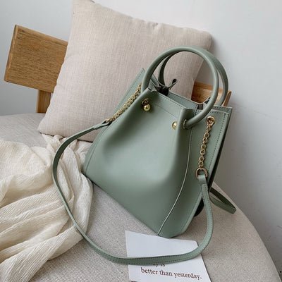 Statement Leather Bucket Bag