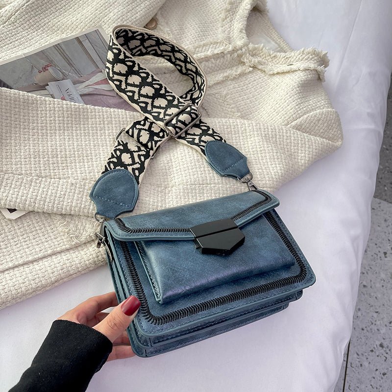 PU Leather Shoulder Bag with Structured Detail