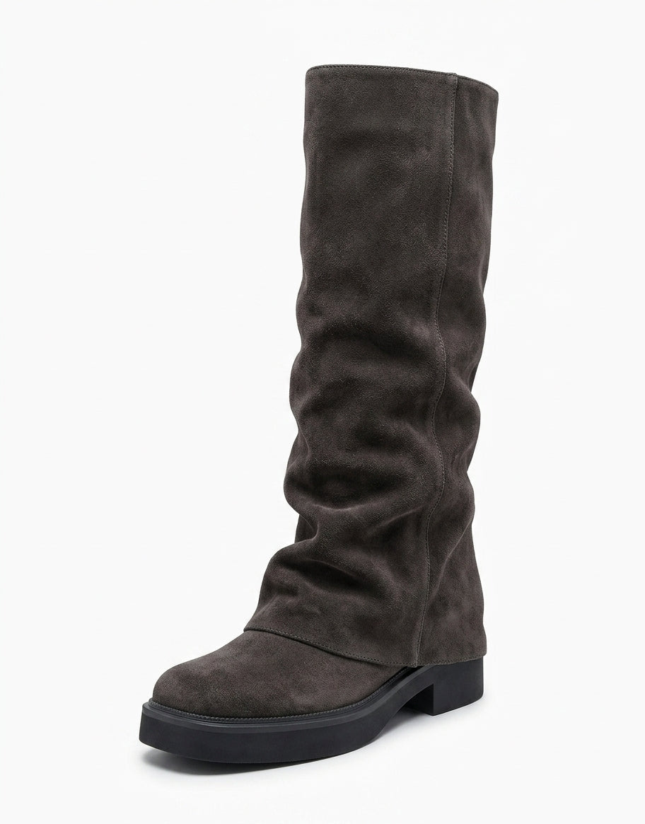 Effortless Tall Slouch Suede Boots