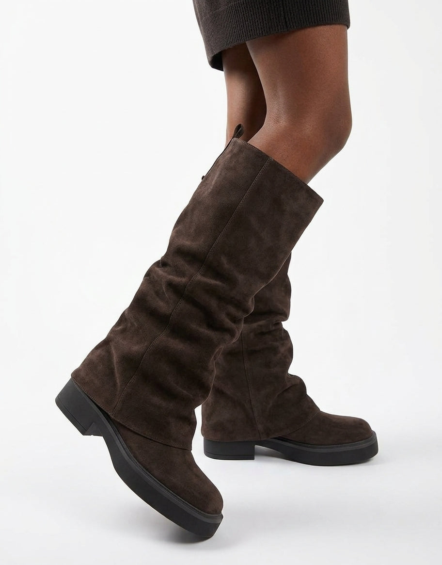 Effortless Tall Slouch Suede Boots