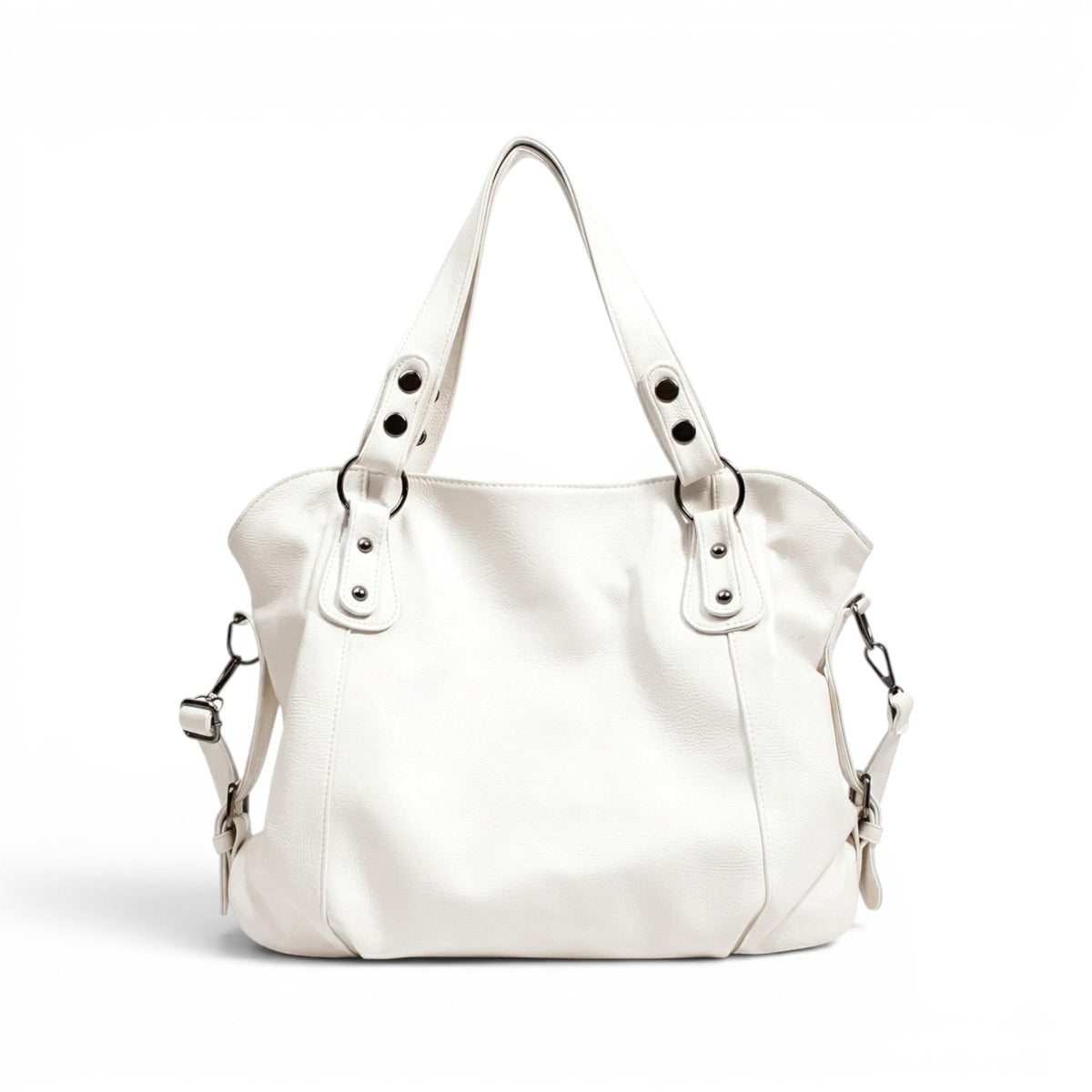 The Everyday Marisol Grained Leather Shoulder Bag in Black