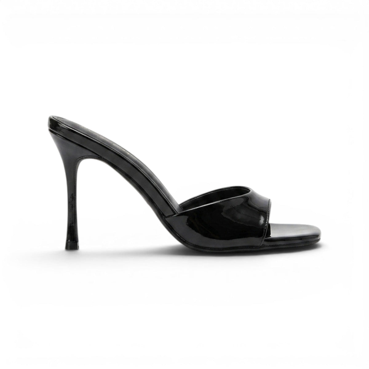 Refined Patent Leather Stiletto Mules