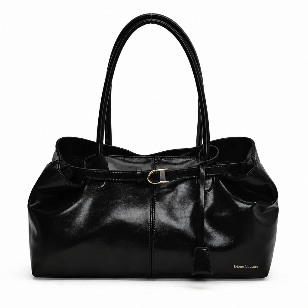 Refined Oversized Leather Shoulder Bag