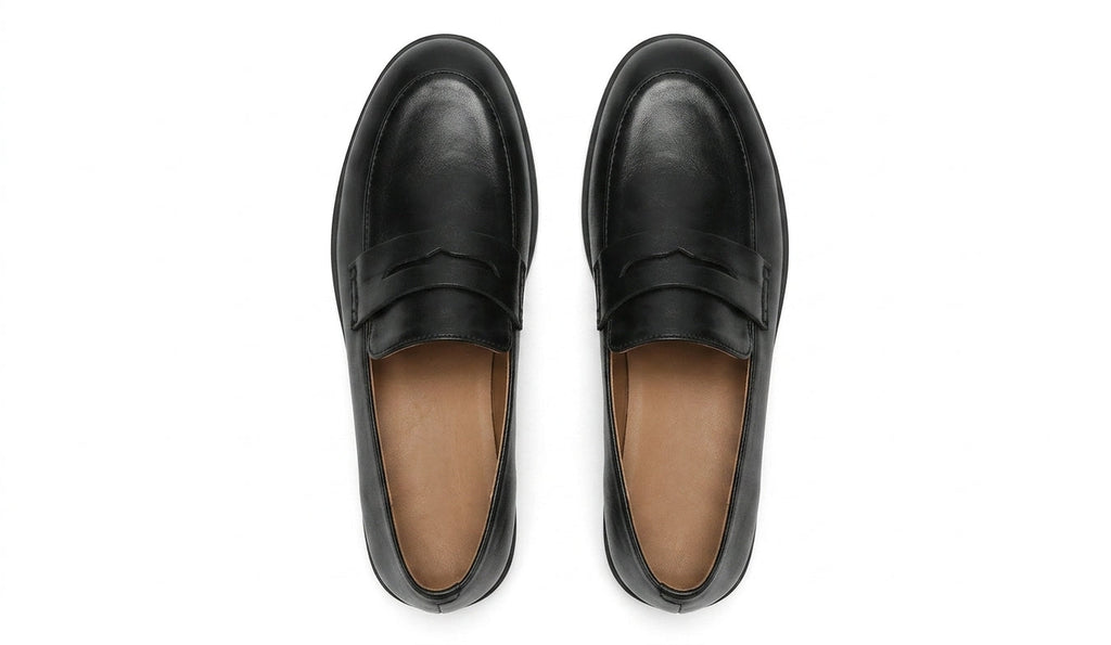Timeless Vintage Leather Loafers with Heel