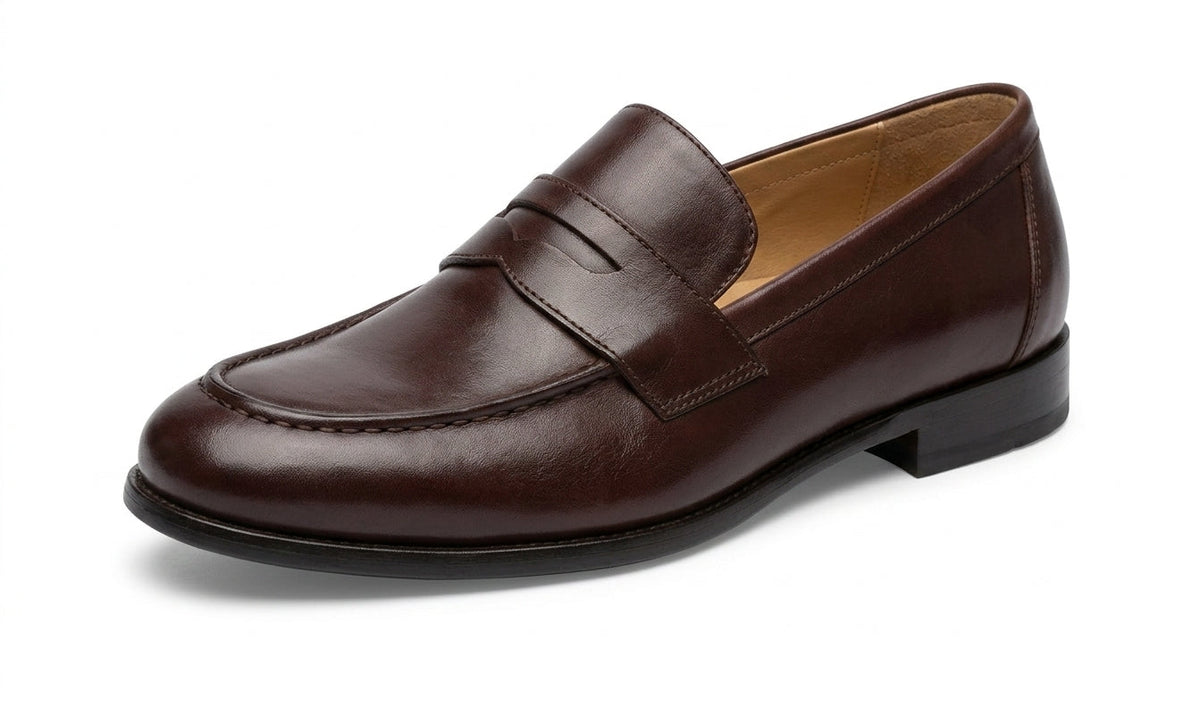Timeless Vintage Leather Loafers with Heel