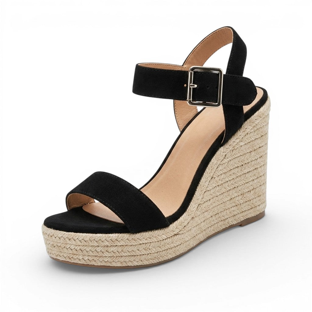 Getaway Suede Ankle-Strap Wedges