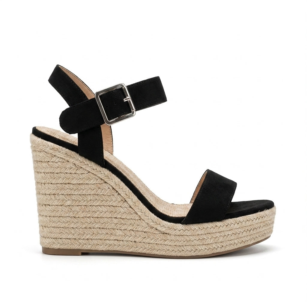 Getaway Suede Ankle-Strap Wedges