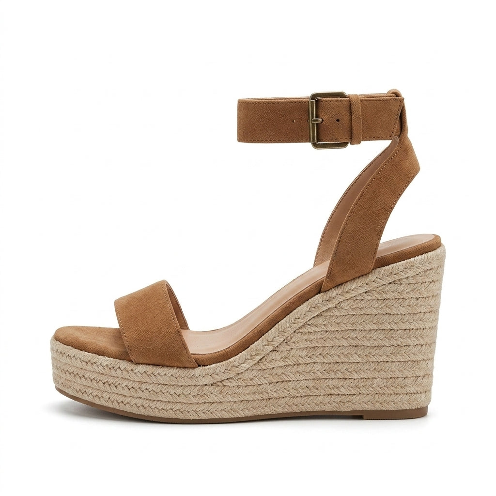 Getaway Suede Ankle-Strap Wedges