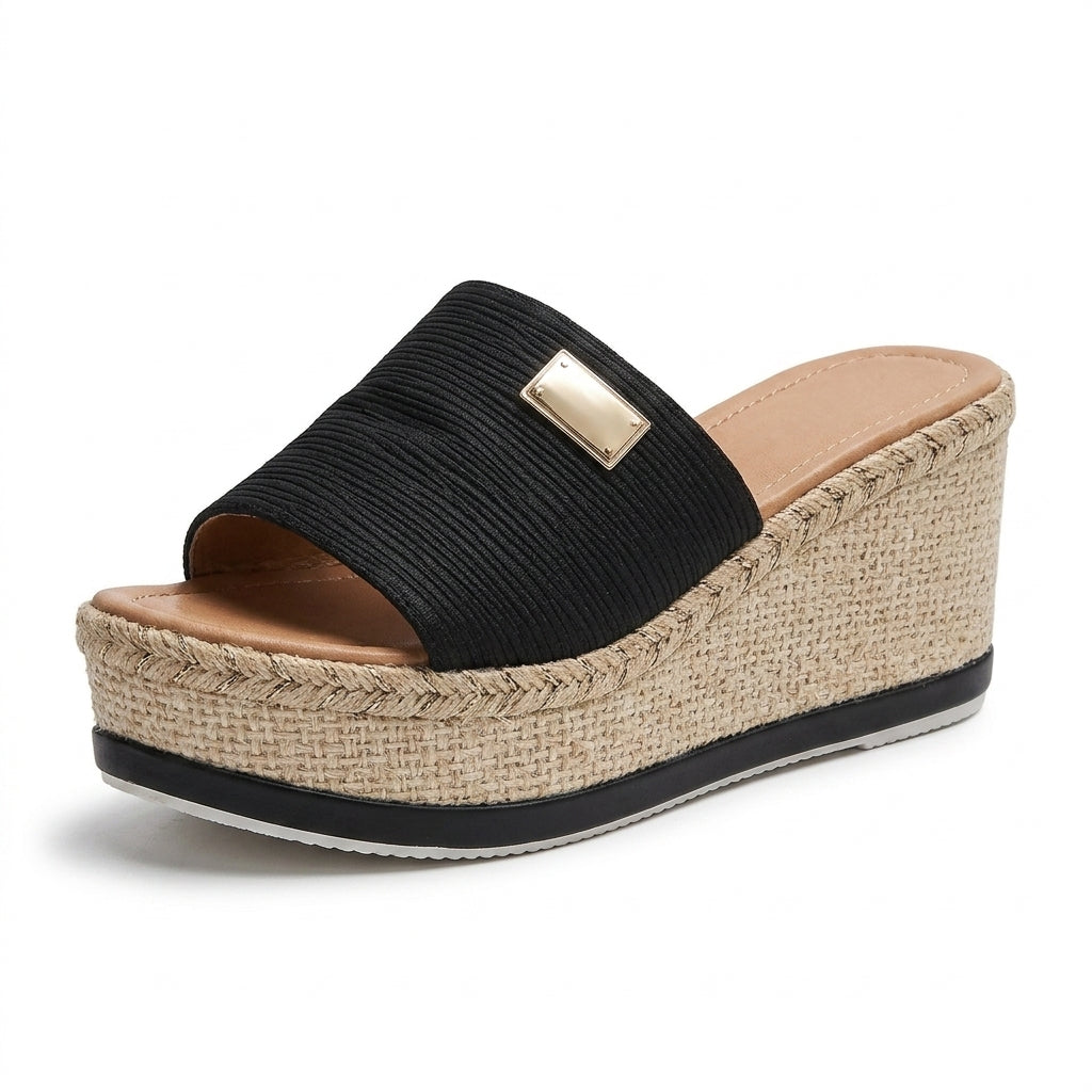 Effortless Marinette Boho Wedge Mules