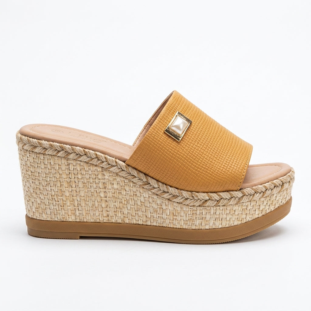 Effortless Marinette Boho Wedge Mules