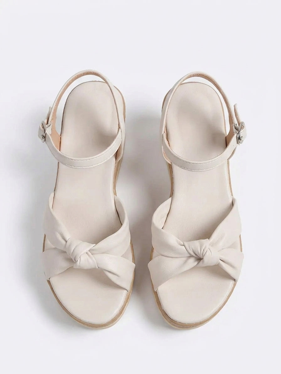 Refined Trinette Bow-Detail Wedge Sandals