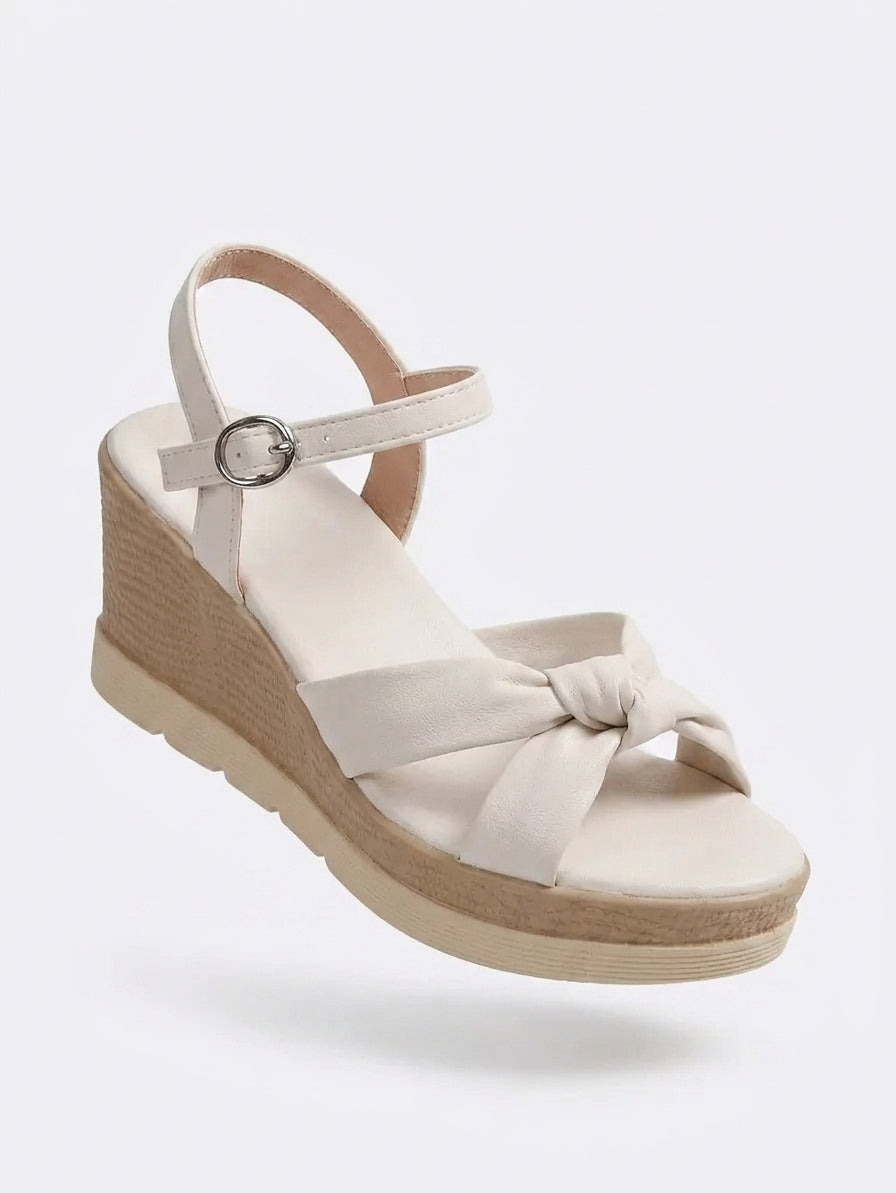 Refined Trinette Bow-Detail Wedge Sandals