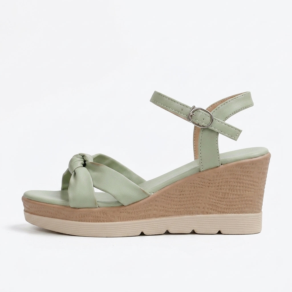 Refined Trinette Bow-Detail Wedge Sandals