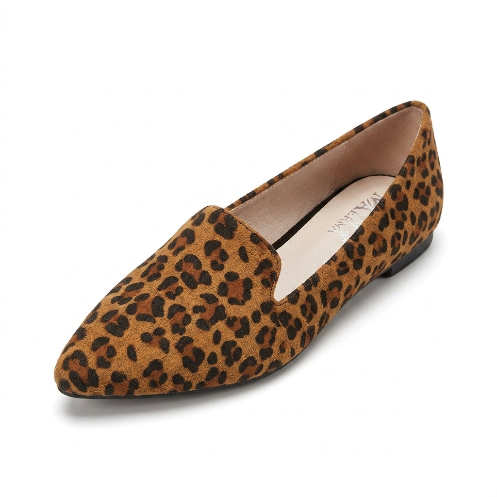 Modern Suede Loafers with Leopard Print