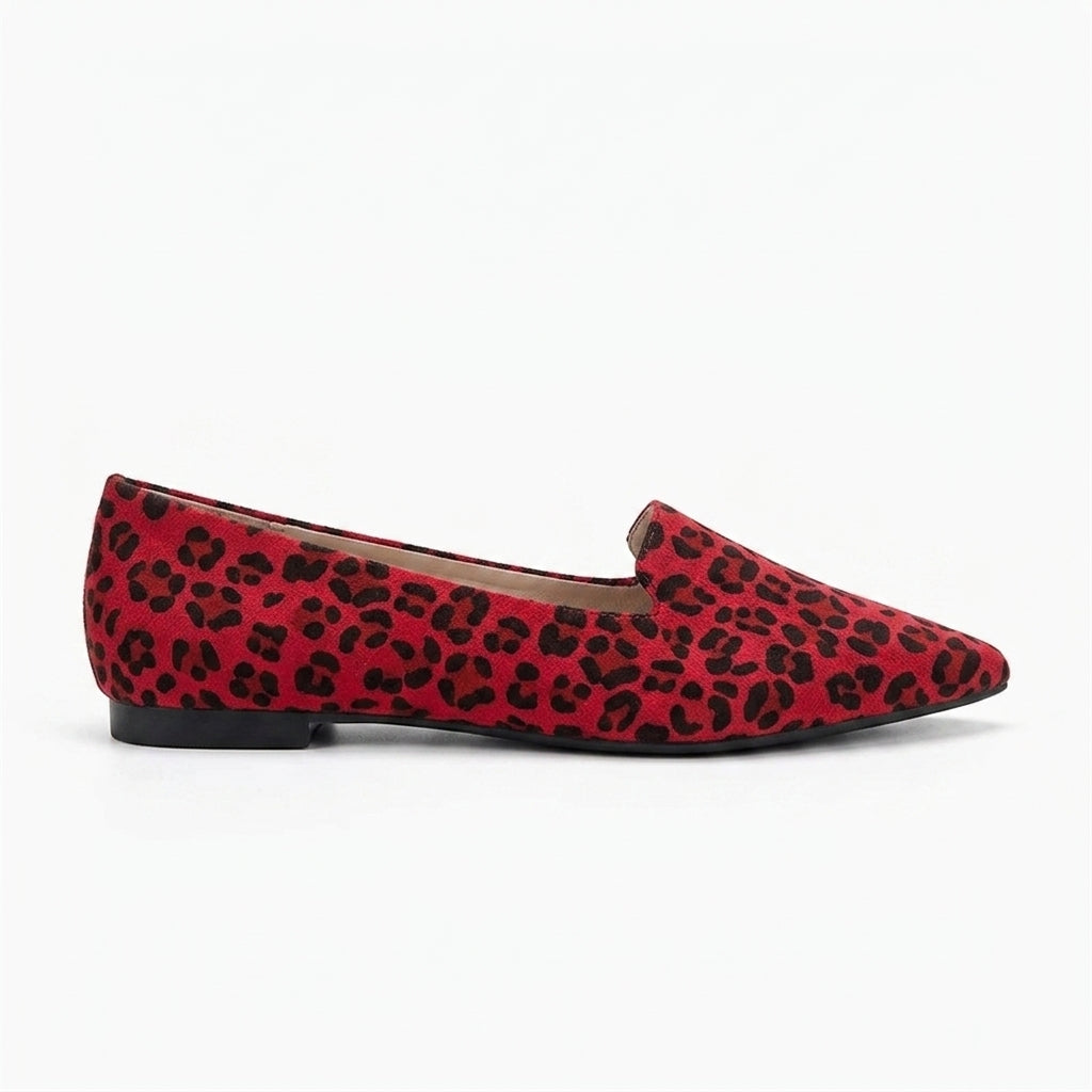 Modern Suede Loafers with Leopard Print
