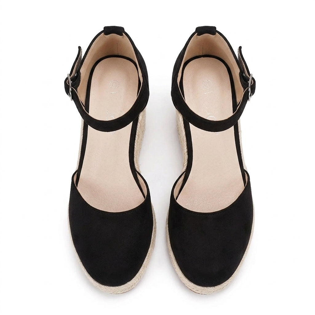 Getaway Closed-Toe Braided Wedges
