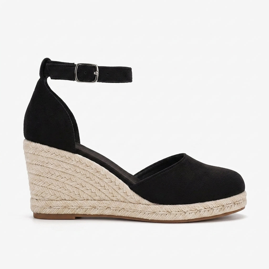 Getaway Closed-Toe Braided Wedges
