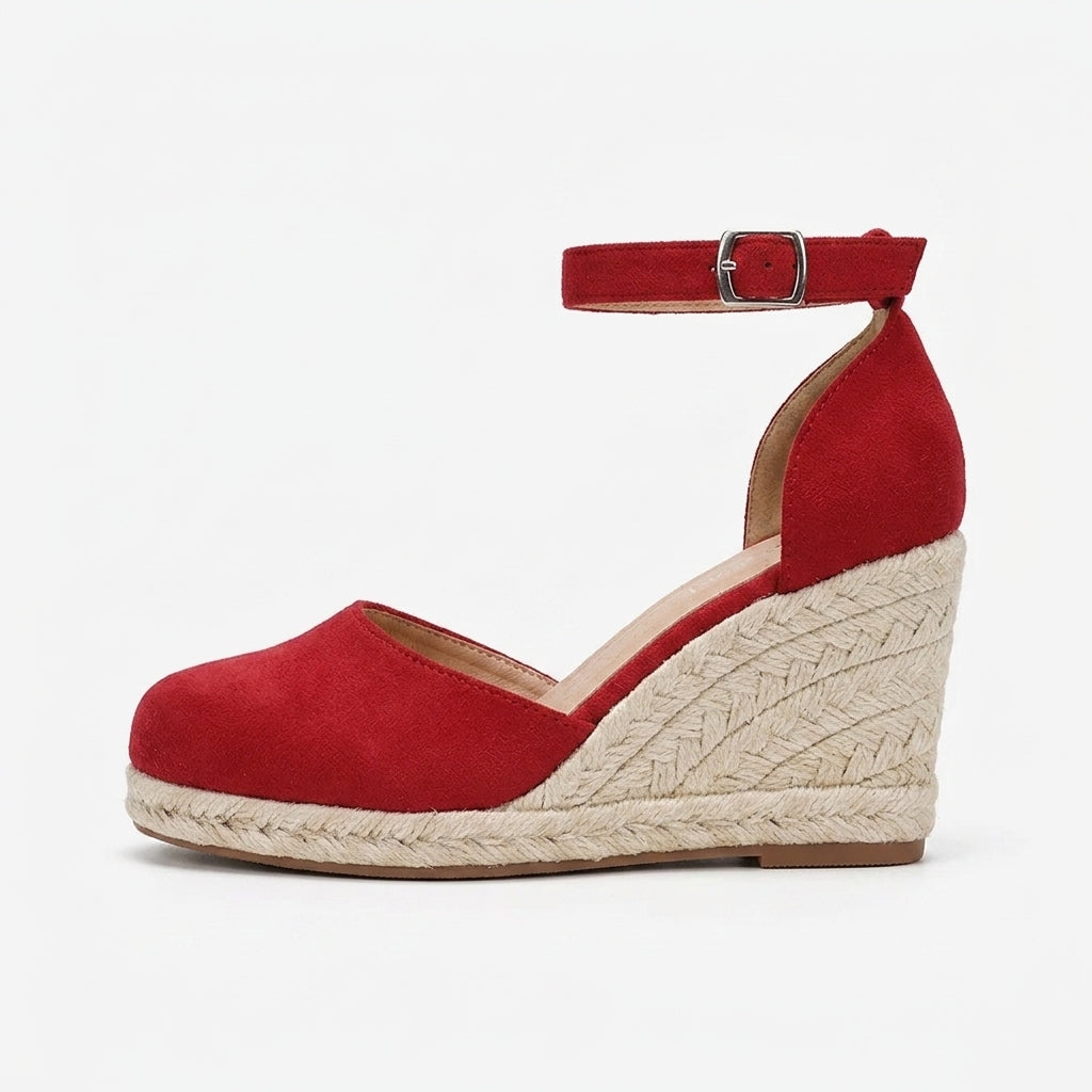 Getaway Closed-Toe Braided Wedges