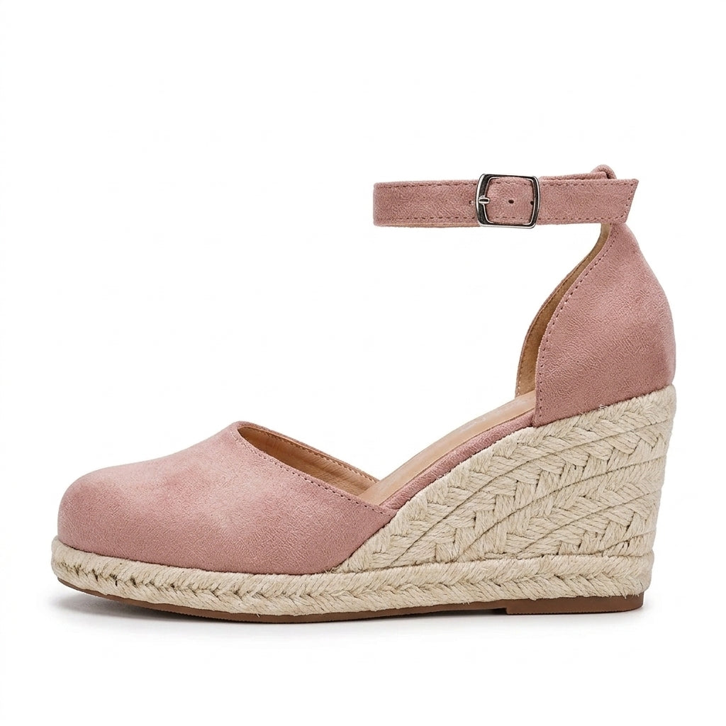 Getaway Closed-Toe Braided Wedges