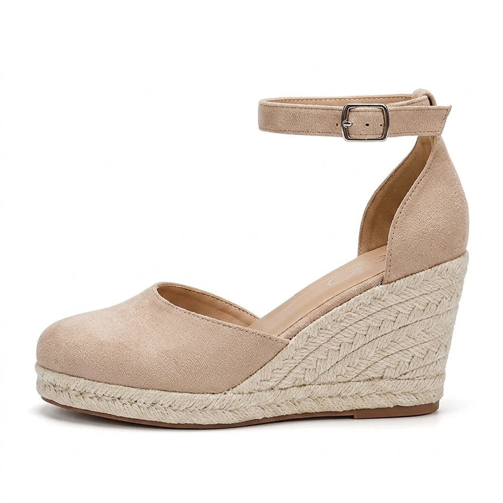 Getaway Closed-Toe Braided Wedges