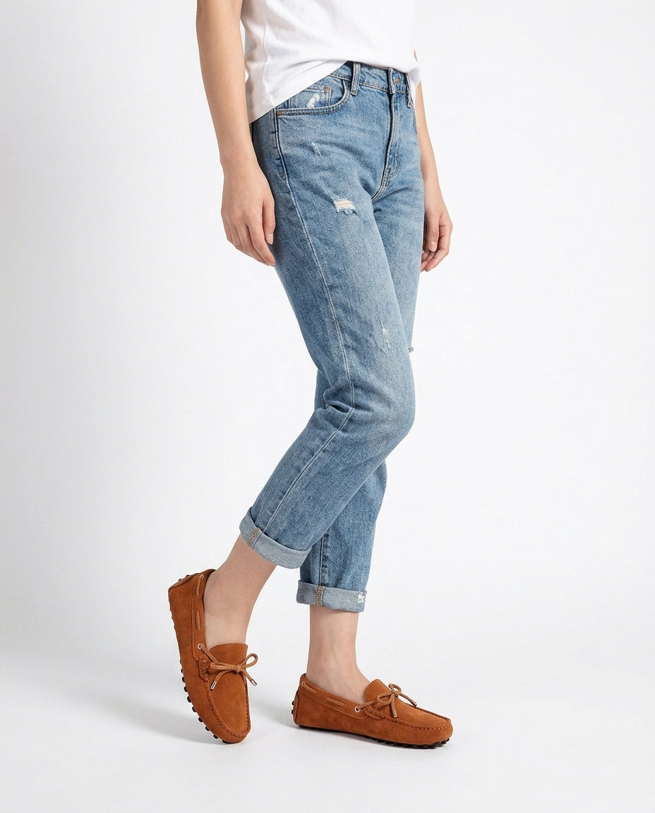 Weekend Lightweight Flat Suede Loafers